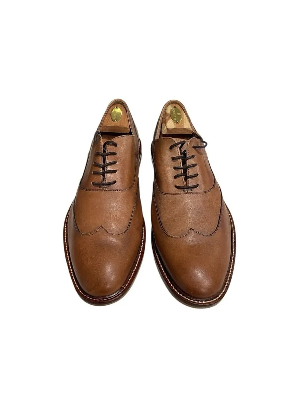 Aston Grey Brunswick Brown Wingtip Shoe SZ 11